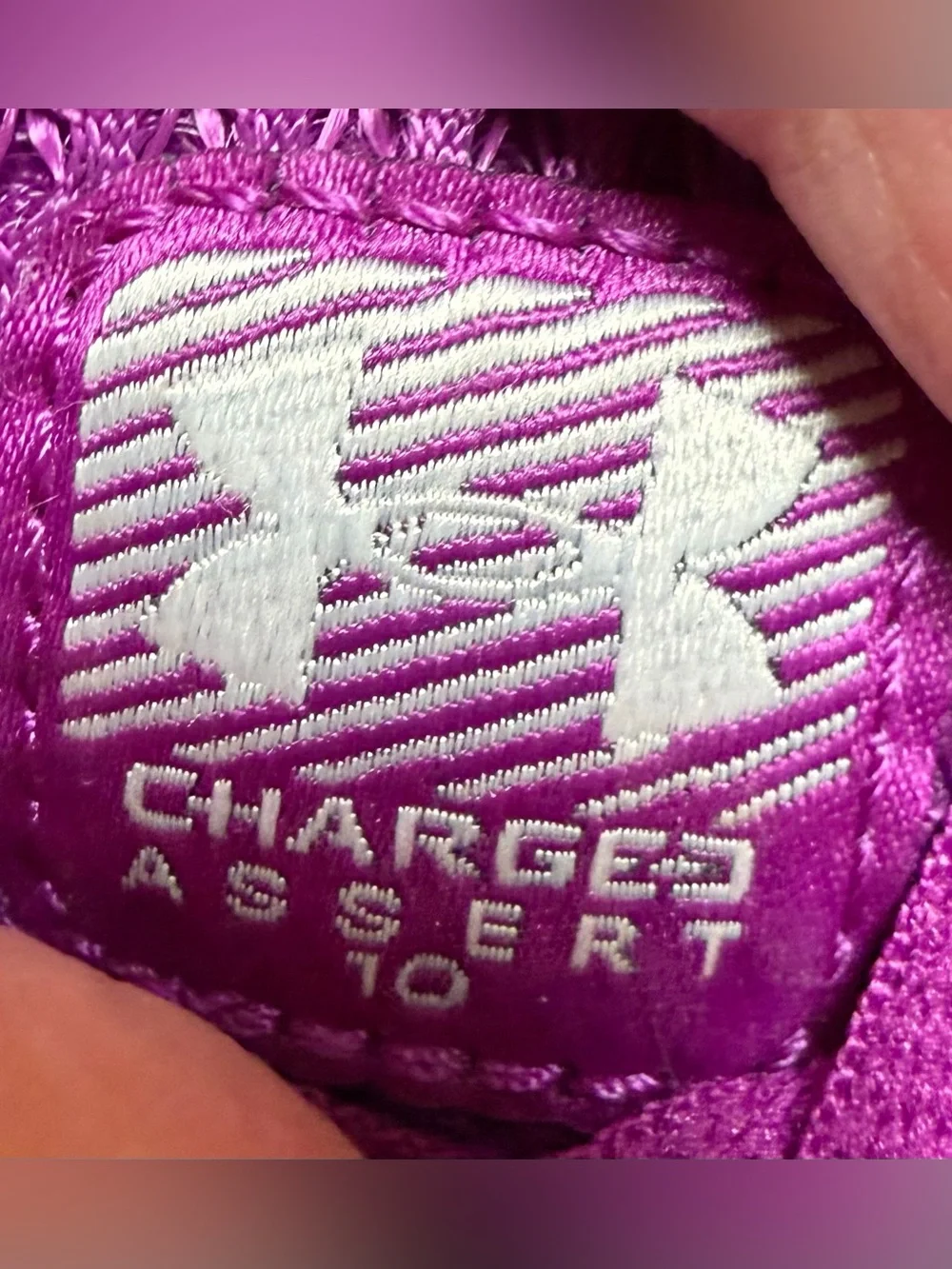 Under Armour Charged Assert 10 Sneakers Andromeda Purple Lace-Up Yourh Size 6